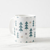 Niedlich Boho Pastel Weihnachtsbaum Woodland Feier Kaffeetasse (Vorderseite Links)