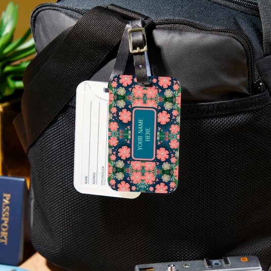 Niedlich Boho Personalisiert Name Inspirivity Gepäckanhänger