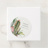 NIEDLICH BOHO PINK FLORAL DESERT CACTI FOLIAGE WED GESCHENKANHÄNGER (Beispiel)