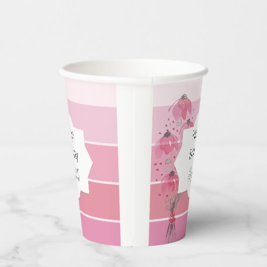 Niedlich Boho Pink Pappbecher (Rechts)