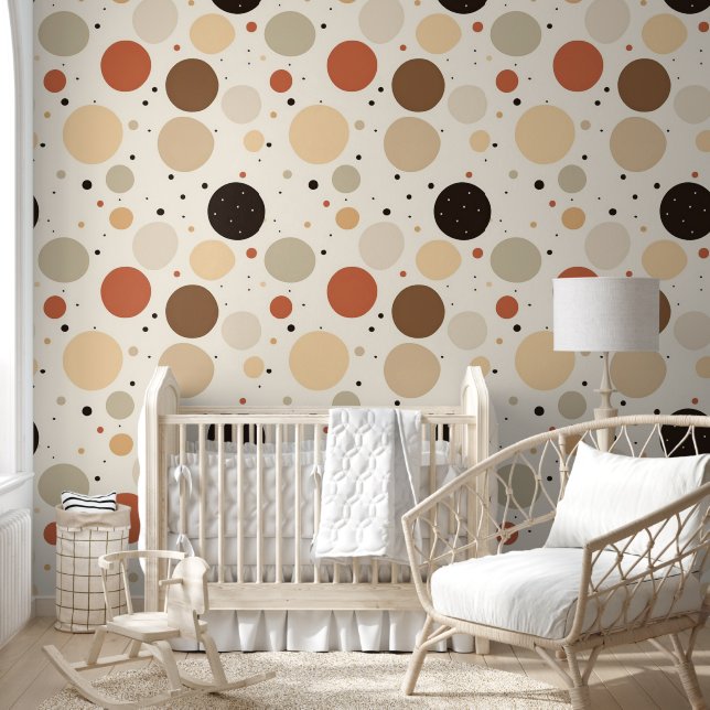 Niedlich Boho Polka Dots Tapete (Kinder)