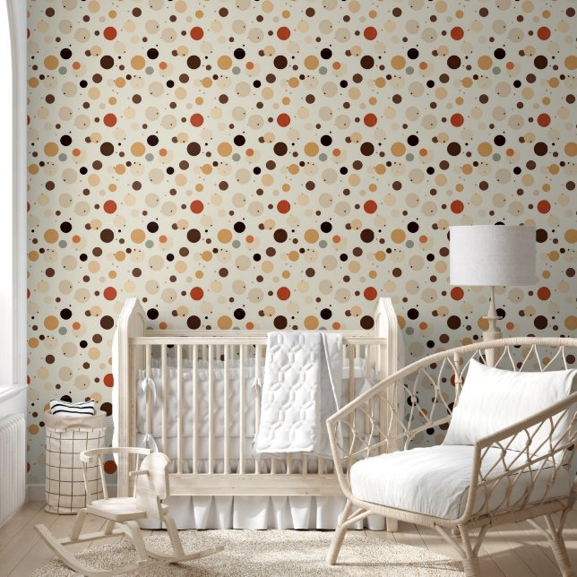 Niedlich Boho Polka Dots Tapete (Kinder)