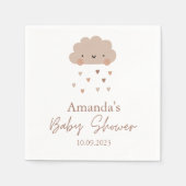 Niedlich Boho Rain Cloud Baby Dusche Serviette (Vorderseite)