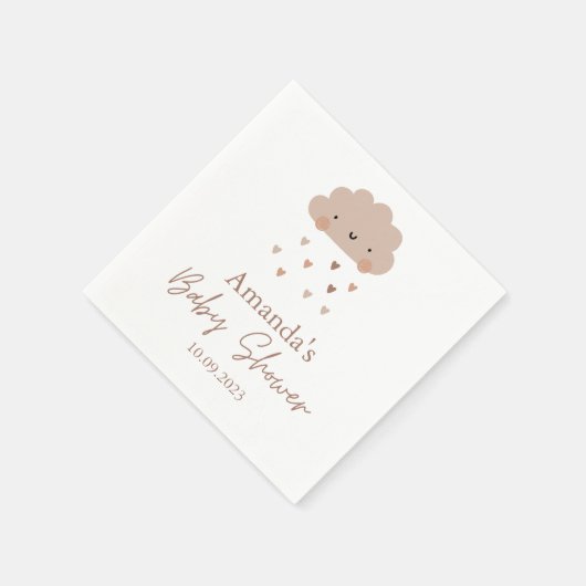 Niedlich Boho Rain Cloud Baby Dusche Serviette (Ecke)