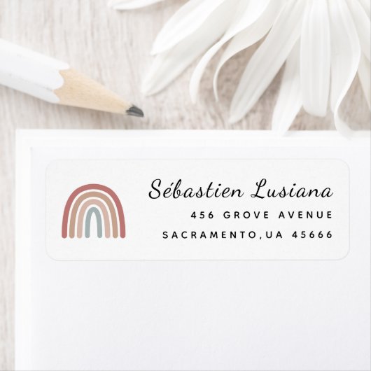 Niedlich Boho Rainbow Baby Dusche Rücksendeadresse (Insitu)