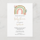 Niedlich Boho Rainbow Baby ShowBlume Erde Tones Postkarte (Vorderseite)