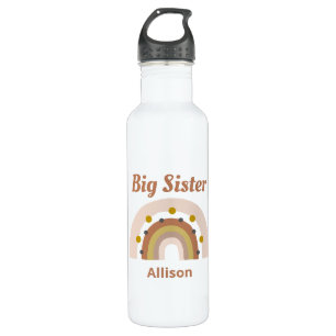 Niedlich Boho Rainbow Big Sister Personalisiert Edelstahlflasche