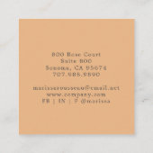 Niedlich Boho Rainbow Daycare Babysitter Kinderbet Quadratische Visitenkarte (Rückseite)