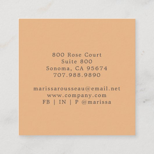 Niedlich Boho Rainbow Daycare Babysitter Kinderbet Quadratische Visitenkarte (Rückseite)