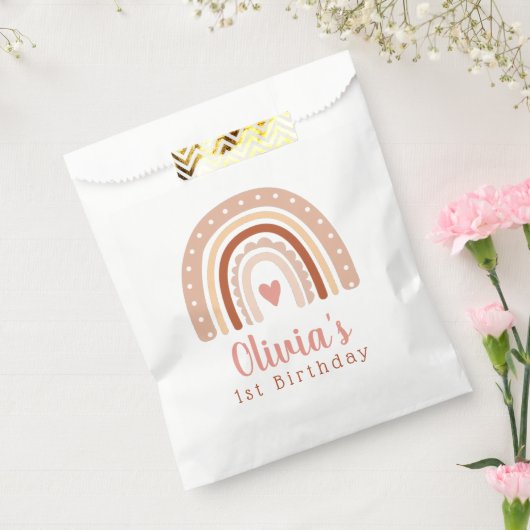 Niedlich Boho Rainbow Girls zum ersten Geburtstag Geschenktütchen (Versiegelt)