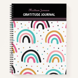 Niedlich Boho Rainbow Gratitude Journal Notizblock
