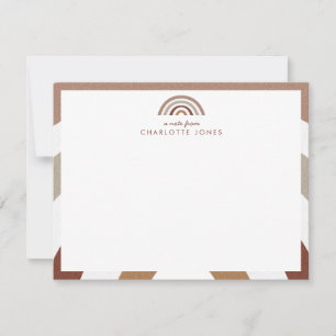 Niedlich Boho Rainbow Kids Stationery Mitteilungskarte
