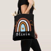 Niedlich Boho Rainbow mit Personalisiertem Namen Tasche (Von Nahem)
