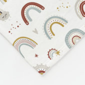 Niedlich Boho Rainbow Pattern Kids Fleece Blanket (Ecke)