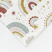 Niedlich Boho Rainbow Pattern Kids Fleece Blanket (Ecke)