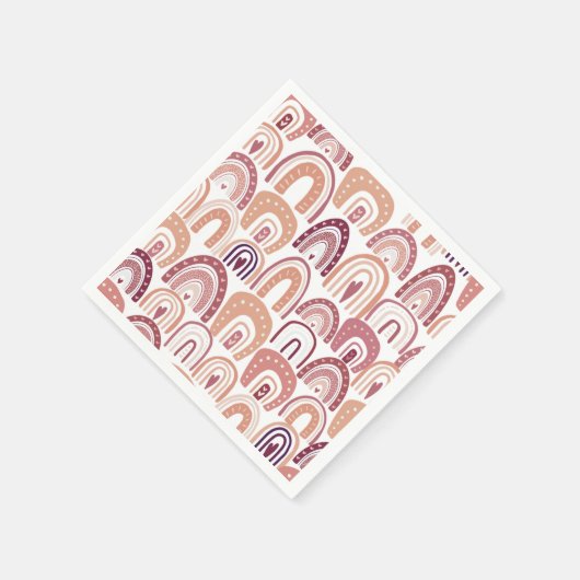 Niedlich Boho Rainbow Pattern Serviette (Ecke)