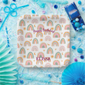 Niedlich Boho Rainbow Pattername Personalisiert Pappteller (Party)