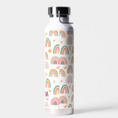 Niedlich Boho Rainbow Pattername Personalisiert Trinkflasche (Links)