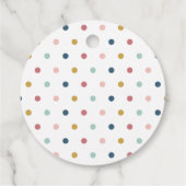 Niedlich Boho Rainbow Pink Geburtstag Geschenkanhänger (Rückseite)