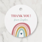 Niedlich Boho Rainbow Pink Geburtstag Geschenkanhänger (Vorderseite)