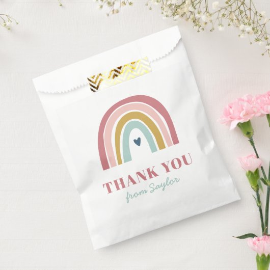 Niedlich Boho Rainbow Pink Geburtstag Geschenktütchen (Versiegelt)
