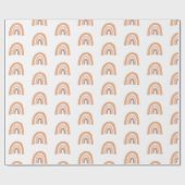 Niedlich Boho Rainbow Pink Pastel Geschenkpapier (Flach)