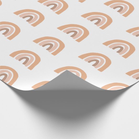 Niedlich Boho Rainbow Pink Pastel Geschenkpapier (Ecke)