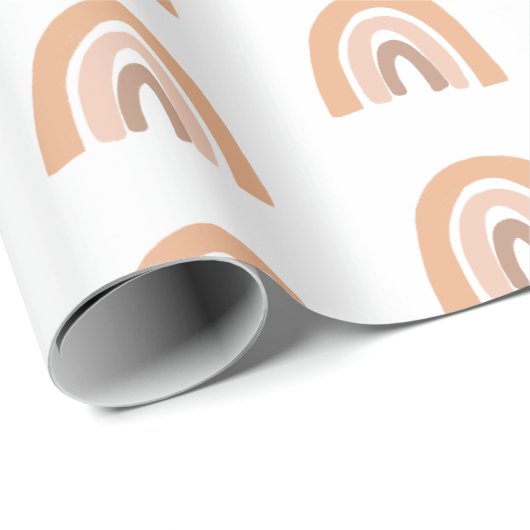 Niedlich Boho Rainbow Pink Pastel Geschenkpapier (Rolleneckpunkt)