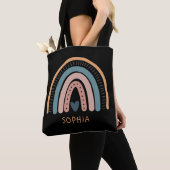 Niedlich Boho Rainbow Pink Pastell Tote Bag Tasche (Von Nahem)