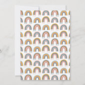 Niedlich Boho Rainbow Simple Baby Dusche Einladung (Rückseite)