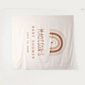 Niedlich Boho Rainbow Terracotta Kinderdusche Moon Wandteppich (Vorderseite (Horizontal))