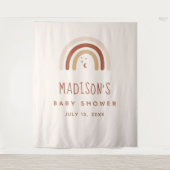 Niedlich Boho Rainbow Terracotta Kinderdusche Moon Wandteppich (Vorderseite)