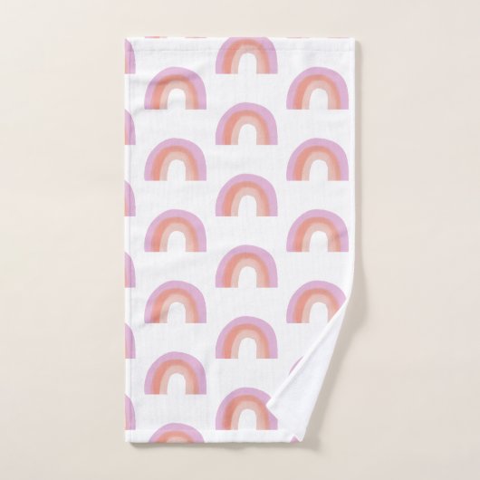 Niedlich Boho Regenbogen Muster Malerei Korallen L Badhandtuch Set (Handtuch)
