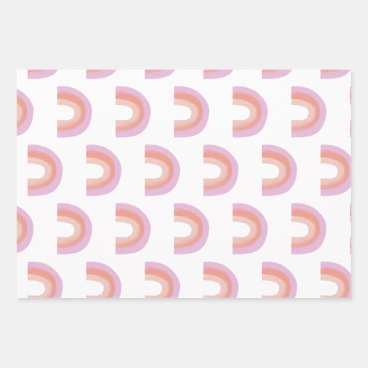 Niedlich Boho Regenbogen Muster Malerei Korallen L Geschenkpapier Set (Vorderseite)