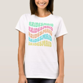 Niedlich Boho Retro Junggeselinnen-Abschied Brides T-Shirt