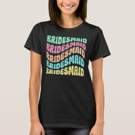 Niedlich Boho Retro Junggeselinnen-Abschied Brides T-Shirt