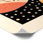 Niedlich Boho Retro Sun über rollende Hügel Poster (Ecke)