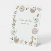 Niedlich Boho Safari Anamials Baby Dusche Custom Sockelschild (Vorderseite)