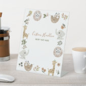 Niedlich Boho Safari Anamials Baby Dusche Custom Sockelschild (In SItu)