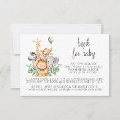 Niedlich Boho Safari Buch für Baby Boy Shows RSVP Karte (Vorderseite)