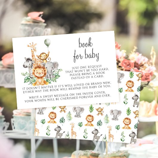 Niedlich Boho Safari Buch für Baby Boy Shows RSVP Karte