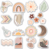 Niedlich Boho Scrapbook Sticker Pack #002 (Vorderseite)