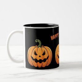 Niedlich Boho Spooky Pumpkins Black Happy Hallowee Zweifarbige Tasse