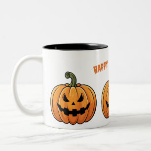 Niedlich Boho Spooky Pumpkins Black Happy Hallowee Zweifarbige Tasse