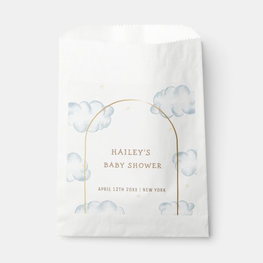 Niedlich Boho Star Cloud Arch Boy Babydusche Geschenktütchen (Vorderseite)