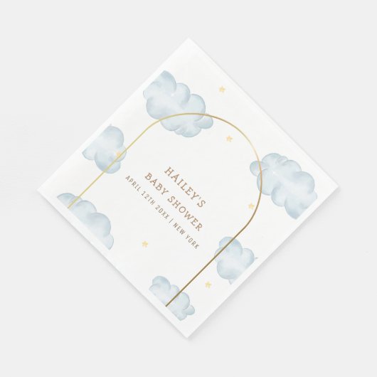 Niedlich Boho Star Cloud Arch Boy Babydusche Serviette (Ecke)