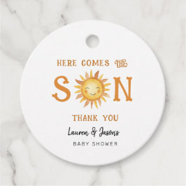 Niedlich Boho Sun Baby Boy Babydusche Danke Geschenkanhänger