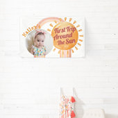 Niedlich Boho Sun Erstes GeburtstagsFoto Banner (InSitu)