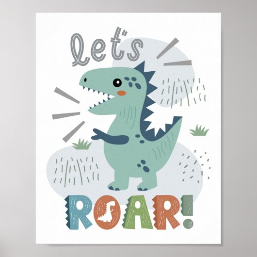 Niedlich Boho T-Rex Dinosaurier Kinder Zimmer Kind Poster (Vorne)