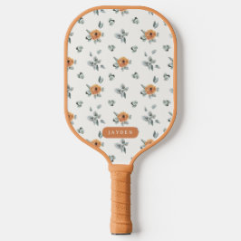 Niedlich Boho Terracotta Floral Grüne Individuelle Pickleball Schläger